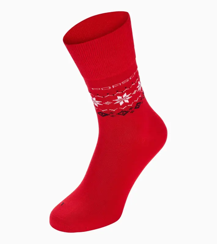 PORSCHE Set of 3 pairs of socks Christmas Dárkové balení ponožky vánoční dekor modrá, červená a černá