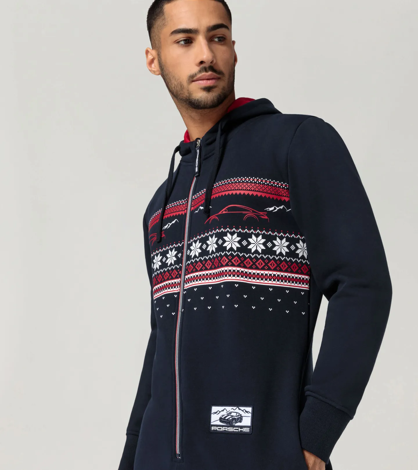 PORSCHE Unisex jumpsuit Christmas Kombinéza pro dospělé vánoční dekor tmavě modrá