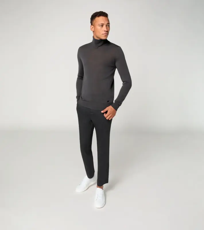 PORSCHE DESIGN Turtleneck sweater Svetr rolák asfaltově šedá