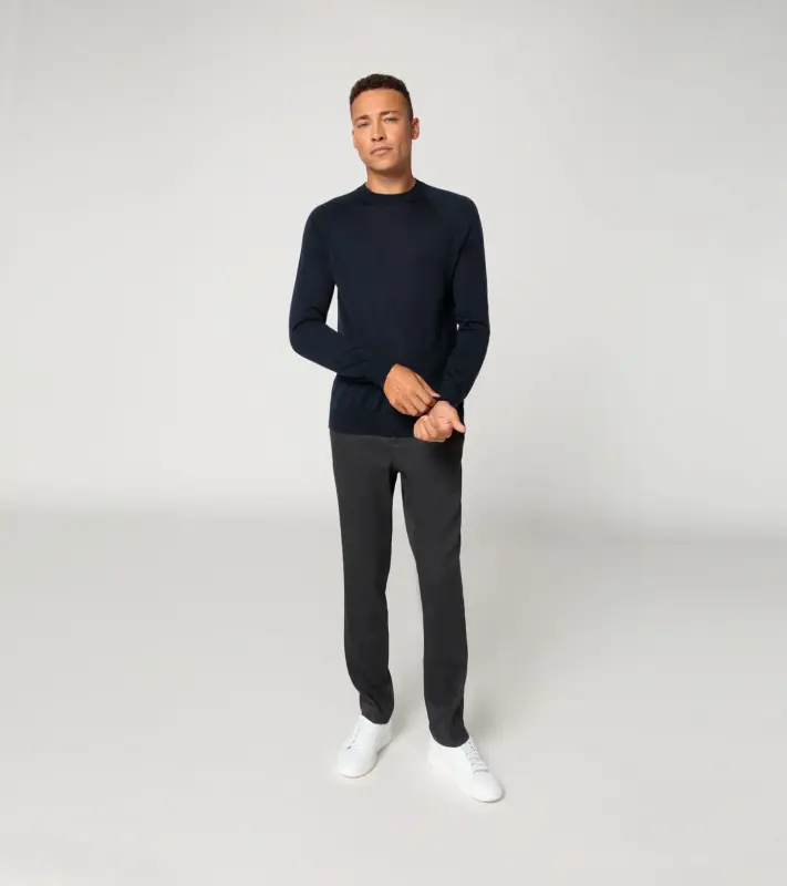PORSCHE DESIGN Crew neck pullover Svetr pulovr s kulatým výstřihem námořní modrá