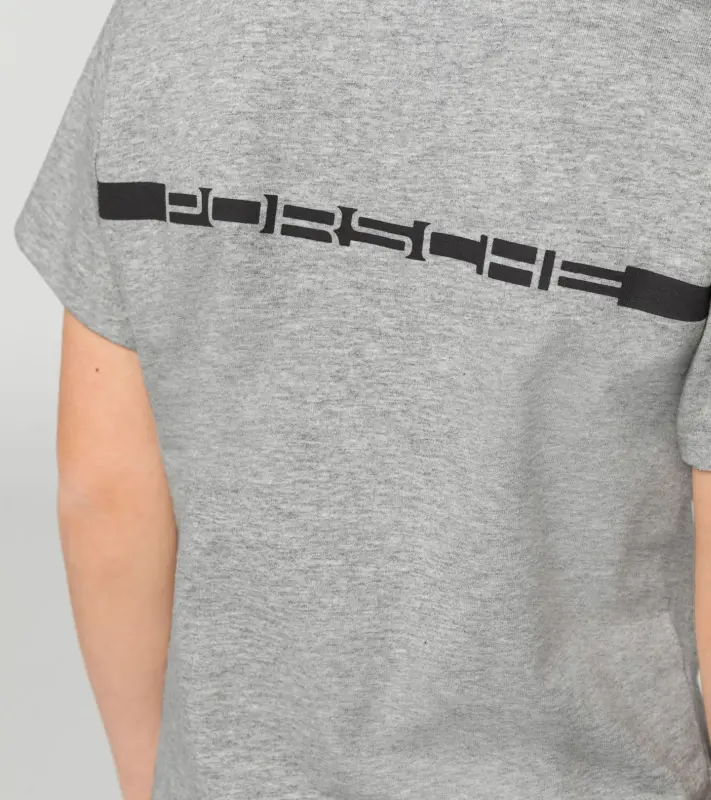 PORSCHE T-shirt RS 2.7 Tričko dětské s kulatým výstřihem šedá s pruhy