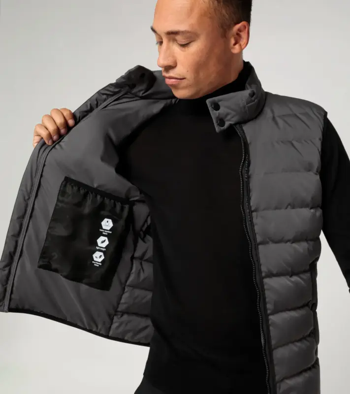 PORSCHE DESIGN Active lightweight vest Vesta lehká zateplená prošívaná šedá