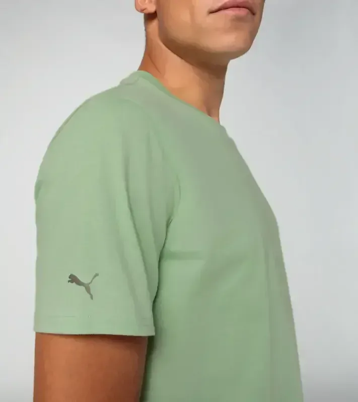 PORSCHE DESIGN Essential T-shirt Tričko sportovní s kulatým výstřihem a logem pastelová zelená