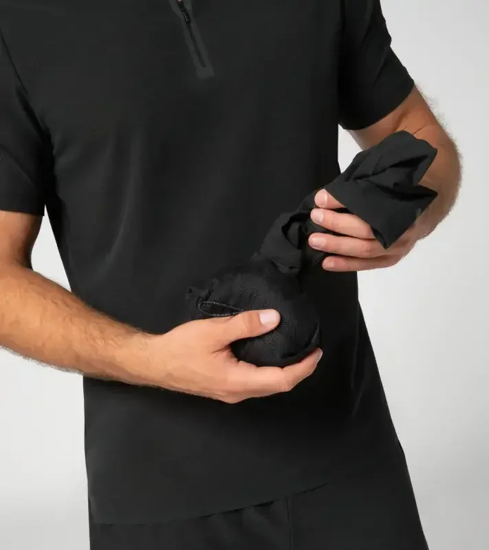 PORSCHE DESIGN Active polo shirt Polokošile tričko s límečkem černá