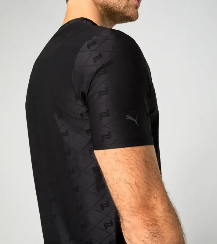 PORSCHE DESIGN Graphic T-shirt Tričko sportovní funkční s kulatým výstřihem a potiskem černá
