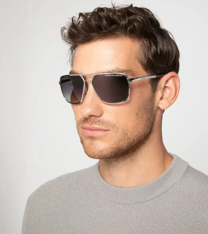 PORSCHE DESIGN Sunglasses P´8966 Sluneční brýle šedé palladium a šedými skly s gradientem