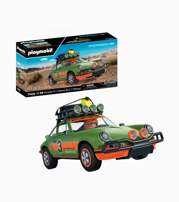PORSCHE PLAYMOBIL® 911 Carrera RS 2.7 Offroad Model auta stavebnice 47 dílů s doplňky zelená