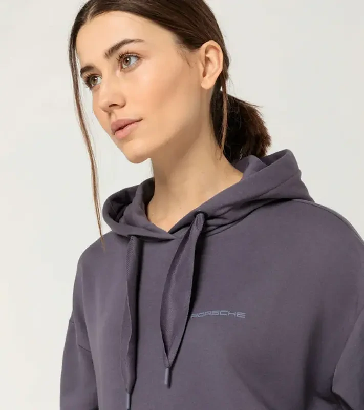 PORSCHE Women's Hoodie Essential Svetr klokanka dámská s kapucí a nápletem tmavší levandulová fialová