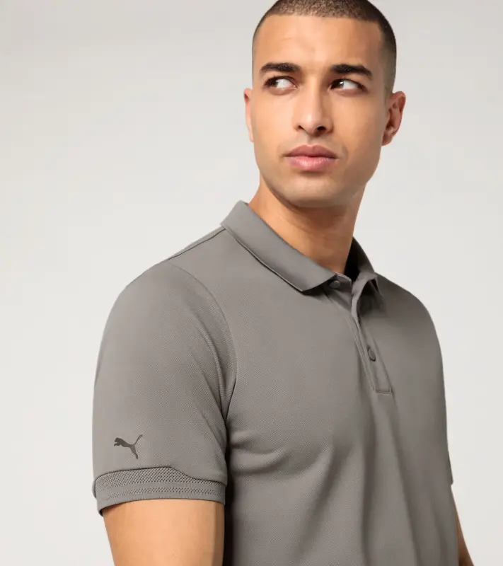 PORSCHE DESIGN Men's Polo Shirt Tričko s límečkem a knoflíčky šedá
