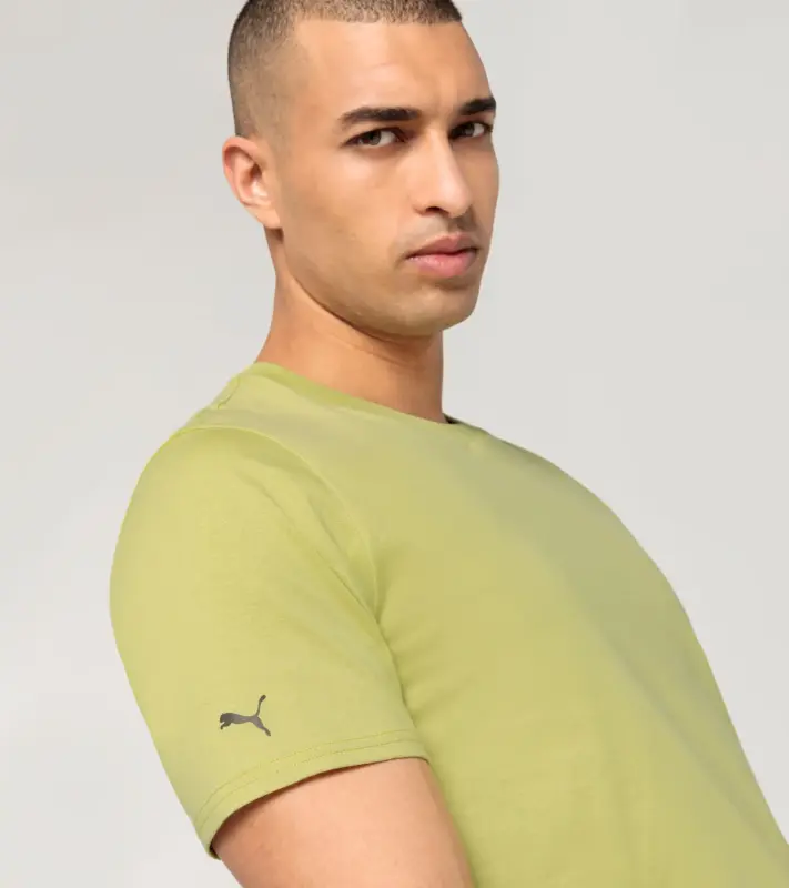PORSCHE DESIGN Essential T-shirt Tričko sportovní s kulatým výstřihem a logem limetkově zelená