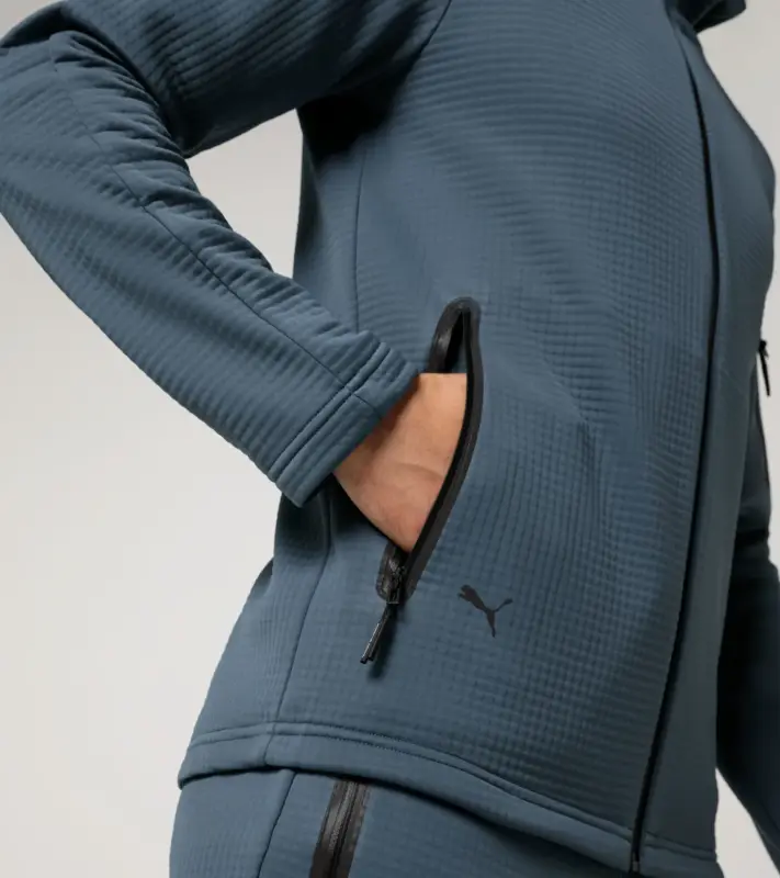 PORSCHE DESIGN Hooded sweat jacket  Mikina s kapucí funkční modrošedá