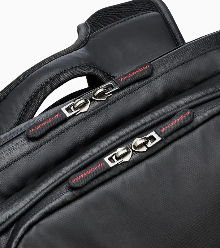 PORSCHE Urban 2 in 1 Travel Bag Taška cestovní volnočasová černá s červenými detaily