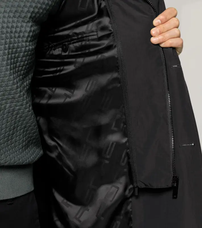 PORSCHE DESIGN Hybrid Trench Coat Trenčkot kabát pro chladnější počasí černá