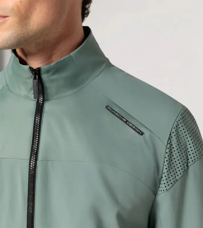 PORSCHE DESIGN Woven tech jacket Bunda tkaná sportovní funkční mořská zelená