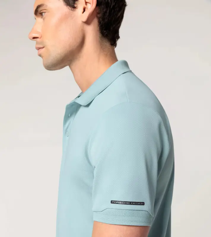 PORSCHE DESIGN Men's Polo Shirt Polokošile tričko s límečkem a knoflíčky mátová zelená