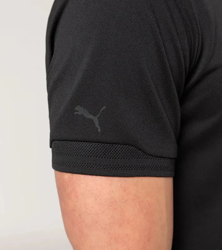 PORSCHE DESIGN Men's Polo Shirt Polokošile tričko s límečkem a knoflíčky černá
