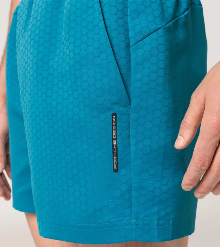 PORSCHE DESIGN Swimming shorts Plavky koupací šortky se šestihranným vzorem modrá