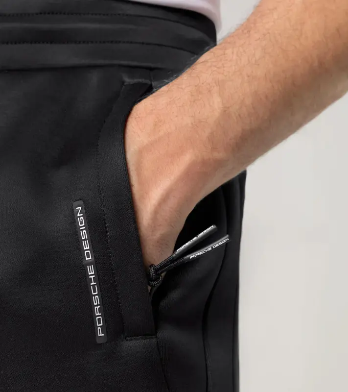 PORSCHE DESIGN Sweat shorts Krátké kalhoty šortky volnočasové s elastickým pasem černá