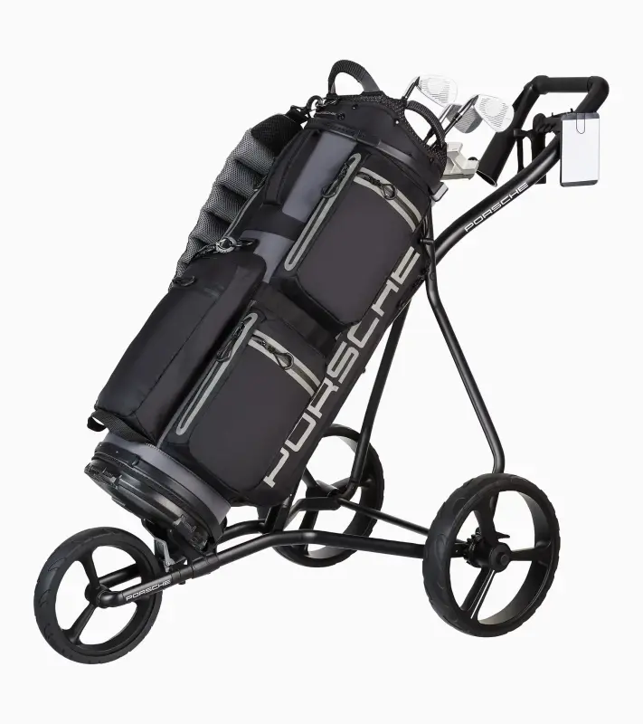 PORSCHE Golf Trolley Sport Golfový vozík skládací odlehčený s logem černá