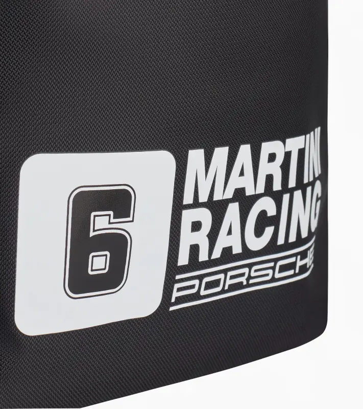 PORSCHE Backpack MARTINI RACING® Batoh do města i na cesty černá s červenomodrými detaily