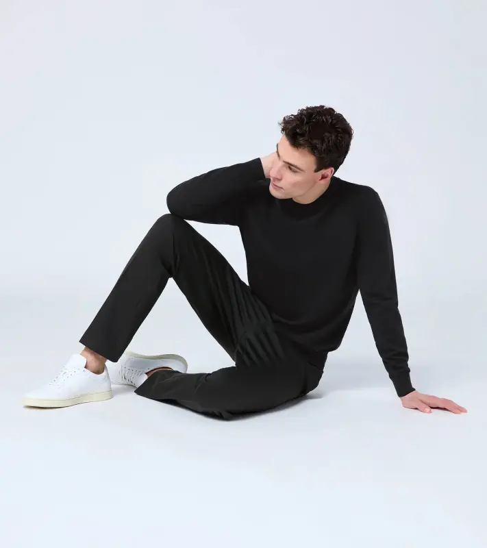 PORSCHE DESIGN Crew neck pullover Svetr pulovr s výstřihem ke krku černá