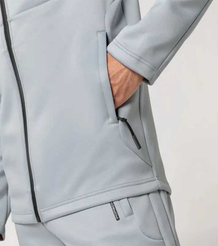 PORSCHE DESIGN Hooded sweat jacket Mikina s kapucí světle ledovcově šedá
