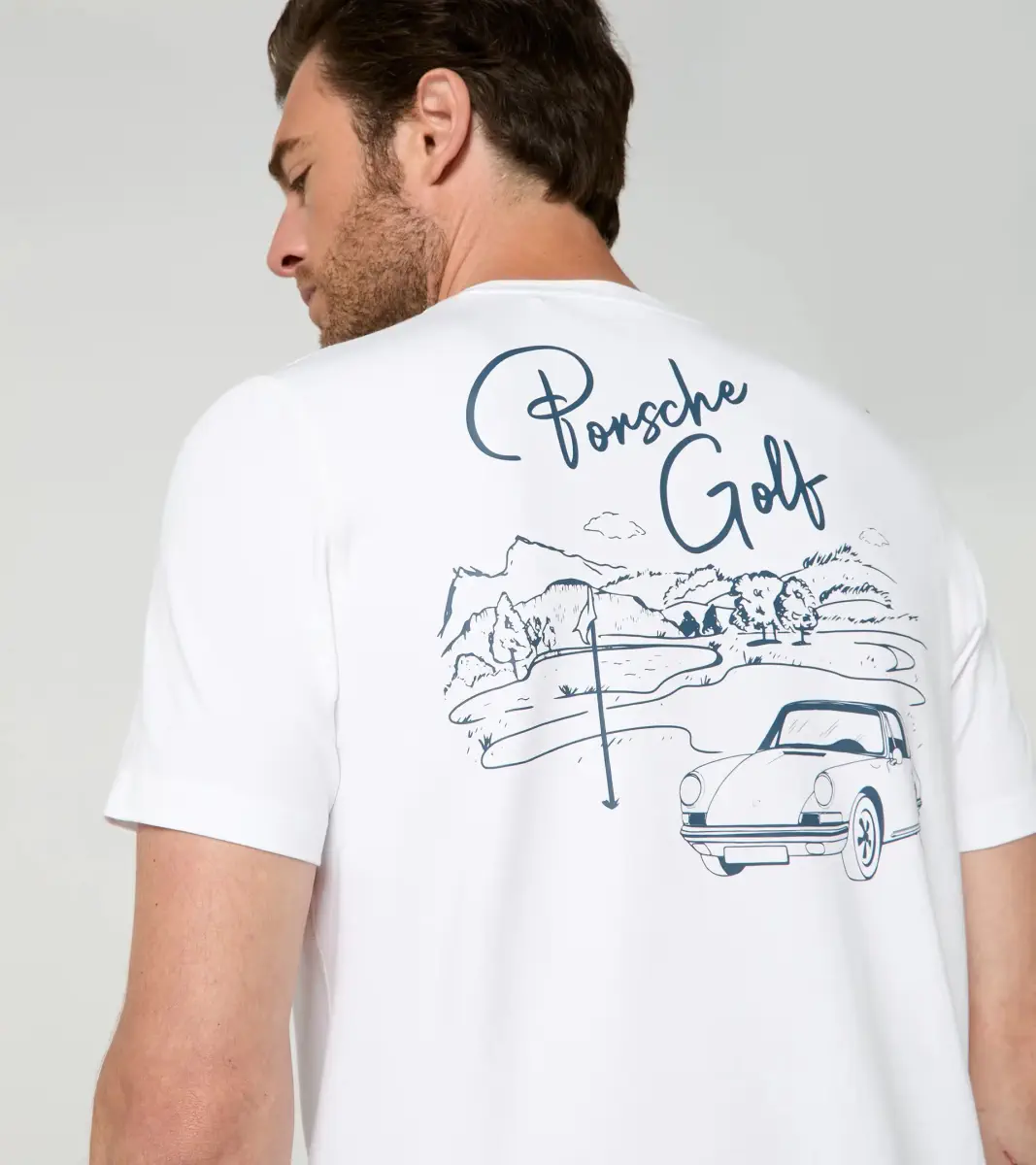 PORSCHE T-shirt – 911 Targa 60Y tričko bílé s potiskem