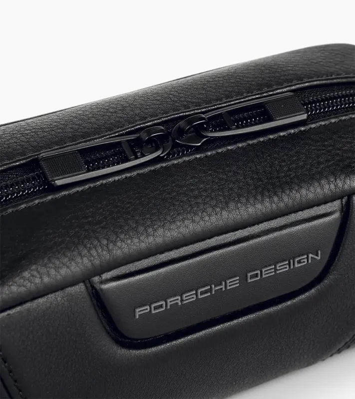 PORSCHE DESIGN Roadster Leather Accessory Pouch Pouzdro kožené na drobnosti doklady klíče s vnitřním organizérem na zip černé