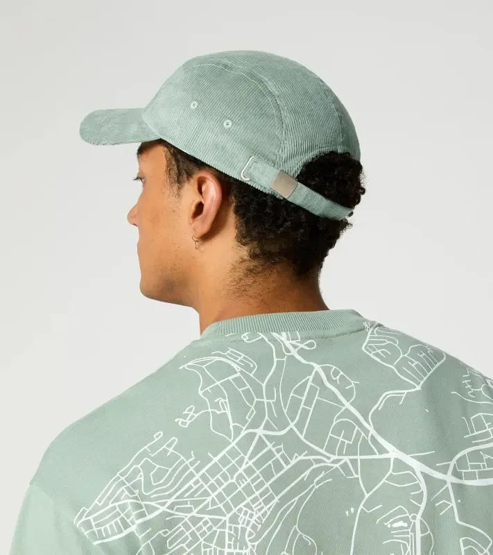 PORSCHE Urban five-panel cap Cayenne Electric Lifestyle Čepice kšiltovka stylová s nápisem mátová zelená
