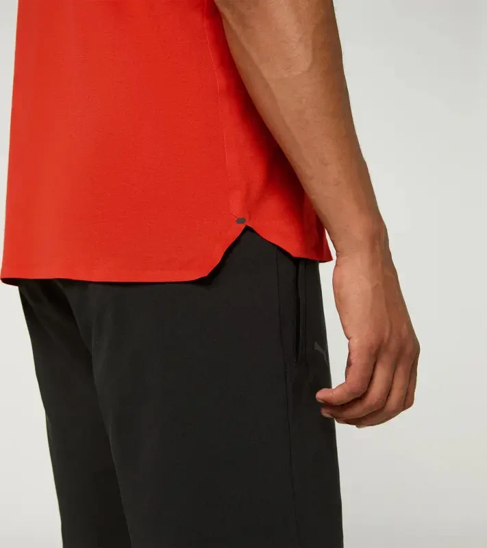 PORSCHE DESIGN Men´s T-Shirt Essential Tričko pánské volnočasové bavlněné lávově oranžová