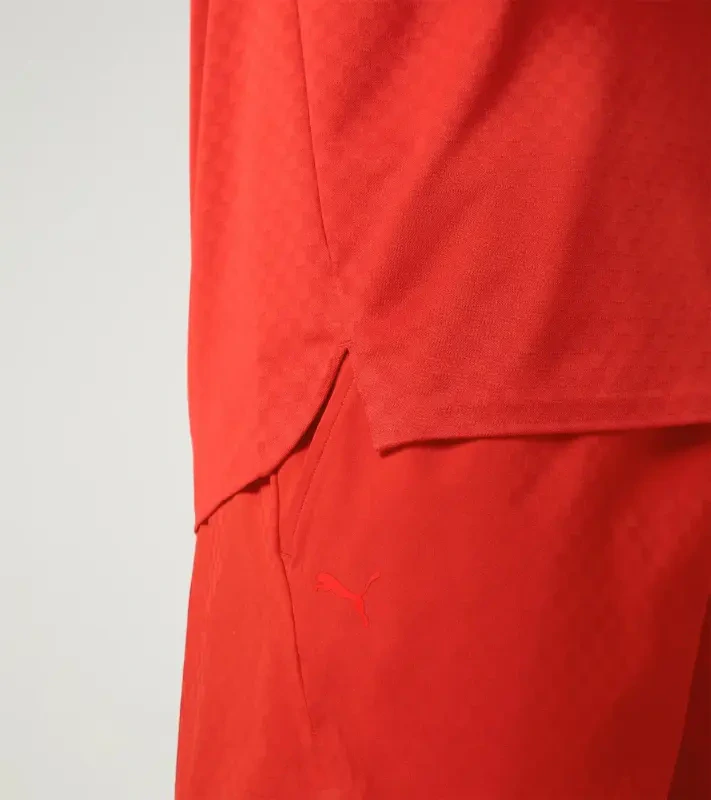 PORSCHE DESIGN Sport-Tex Jacquard Polo Shirt Polokošile tričko žakárové s límečkem a knoflíčky lávově oranžová