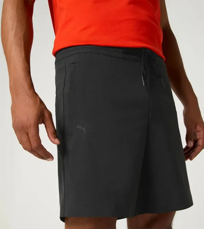 PORSCHE DESIGN Active shorts Kalhoty krátké šortky funkční s drukem a stahovací šňůrkou černá