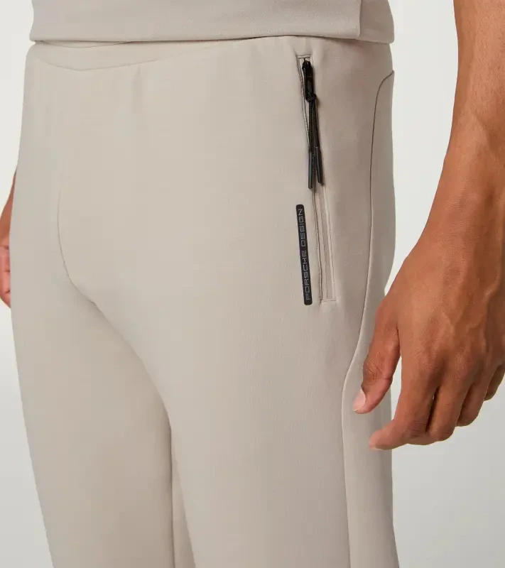PORSCHE DESIGN Sweat Pants Kalhoty volnočasové sportovní funkční mírně strečové béžová
