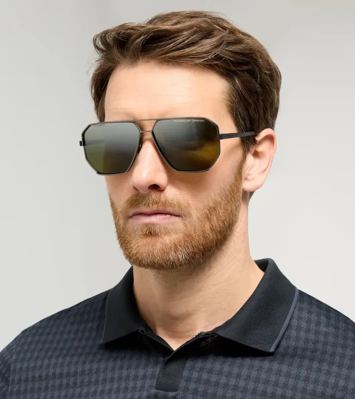 PORSCHE DESIGN P'8995 Targa #2 Sunglasses Sluneční brýle šedočerné a zelenými polarizovanými skly se zrcadlovým efektem