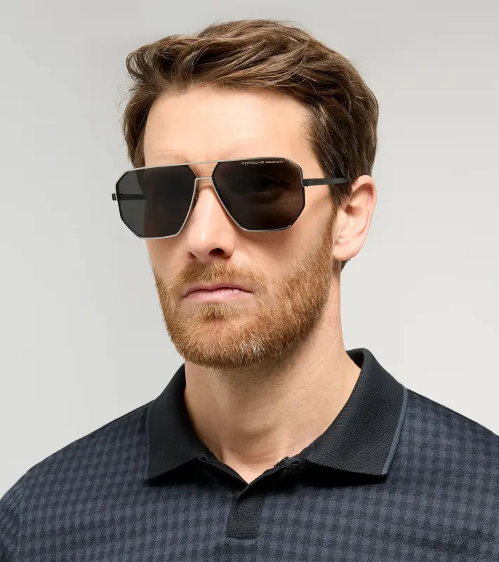PORSCHE DESIGN P'8995 Targa #2 Sunglasses Sluneční brýle černostříbrné a kouřovými polarizovanými skly