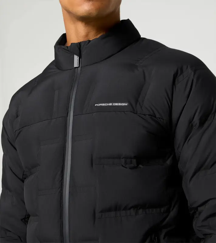 PORSCHE DESIGN Lightweight Padded Jacket Bunda prošívaná funkční do jarního nebo podzimního počasí černá