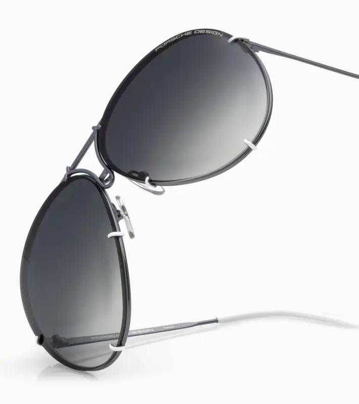 PORSCHE DESIGN P´8478 Sunglasses Iconic Aviator #1 Ladies Capsule Sluneční brýle Pilotky dámské modrobílé s výměnnými skly v modrém nebo šedém gradientu