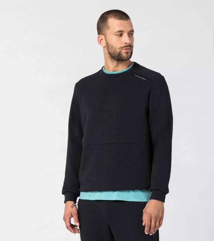 PORSCHE DESIGN RCT Crew Neck Svetr s výstřihem ke krku černá