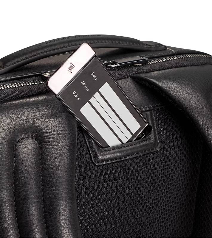 PORSCHE DESIGN Roadster Leather Backpack S1 Kožený tenký business batoh černá