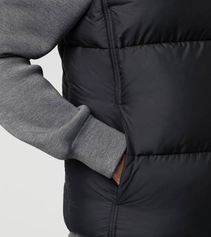 PORSCHE DESIGN Horizontal Padded Vest Vesta zimní prošívaná ke krku s kapucí černá