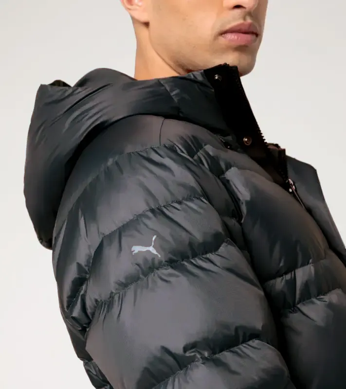 PORSCHE DESIGN Padded Jacket Bunda odlehčená prošívaná s kapucí černá