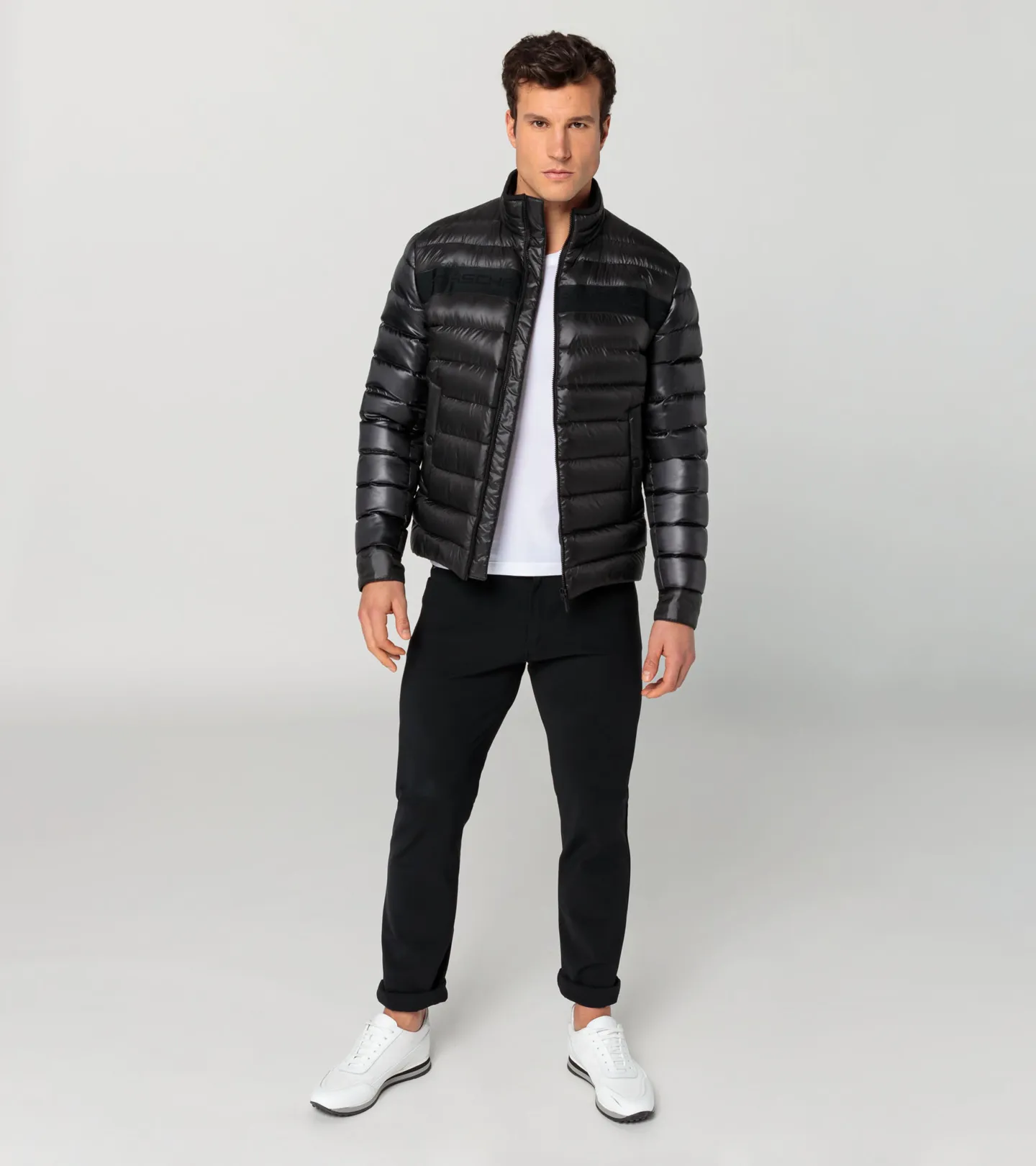 PORSCHE DESIGN Lightweight puffer jacket Bunda prošívaná odlehčená černá