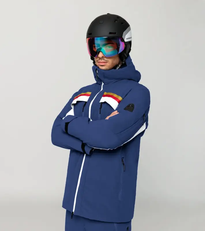 PORSCHE HEAD Dakar Ski Jacket Bunda lyžařská modrobílá Porsche 953