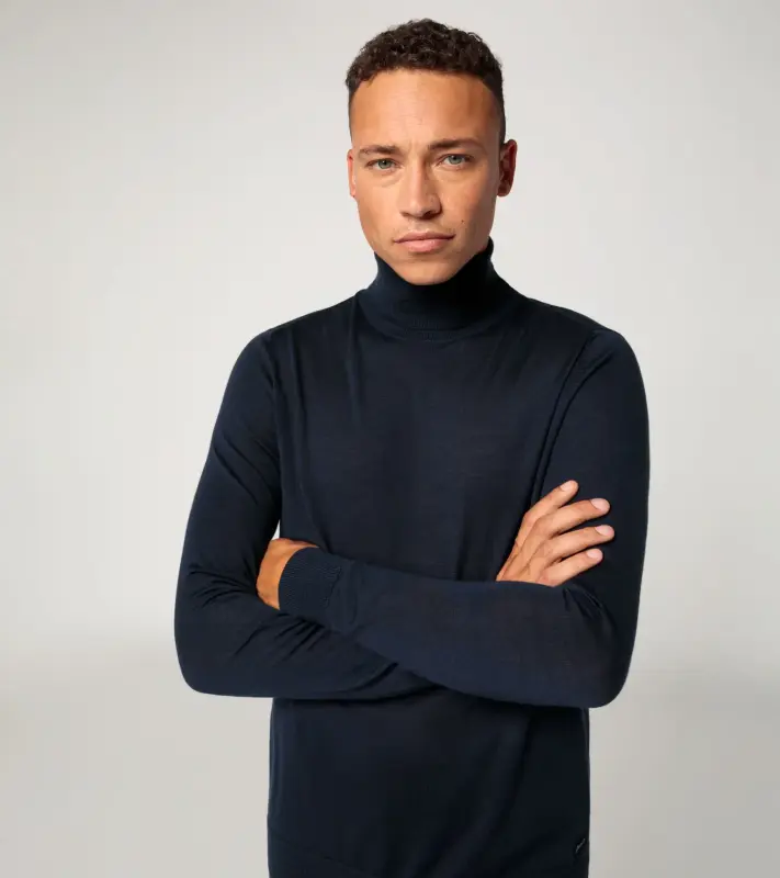 PORSCHE DESIGN Turtleneck sweater Svetr rolák tmavě modrá