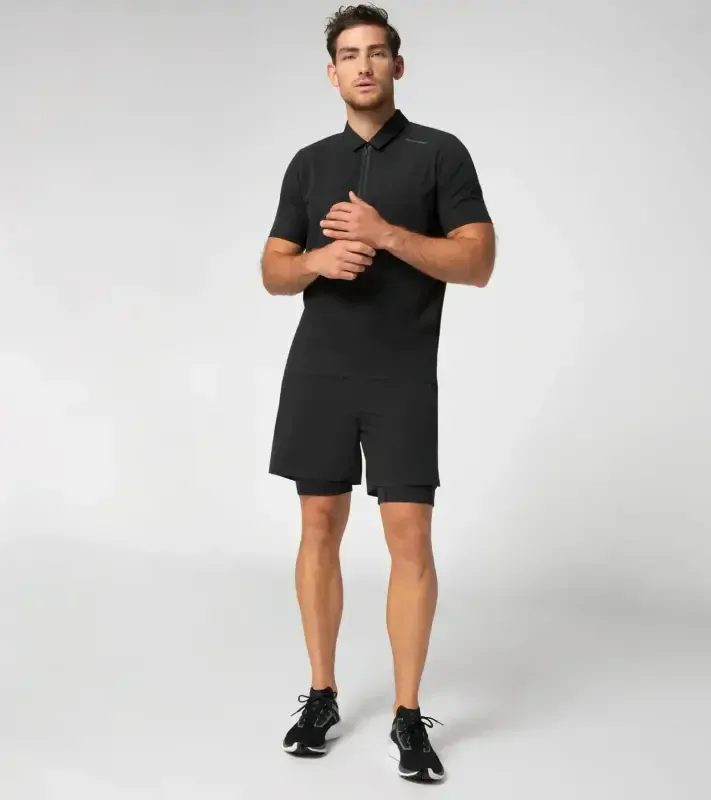 PORSCHE DESIGN Active polo shirt Polokošile tričko s límečkem černá