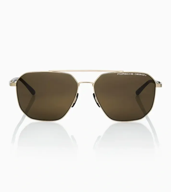 PORSCHE DESIGN Sunglasses P´8967 Sluneční brýle zlatočerné s hnědými skly