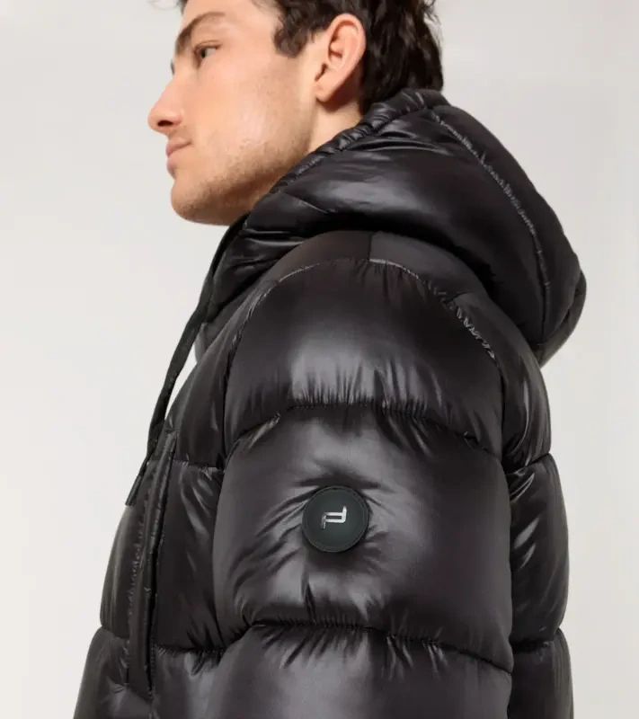 PORSCHE DESIGN Lightweight parka Bunda delší prošívaná odlehčená černá