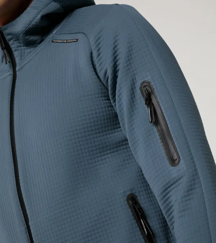 PORSCHE DESIGN Hooded sweat jacket  Mikina s kapucí funkční modrošedá