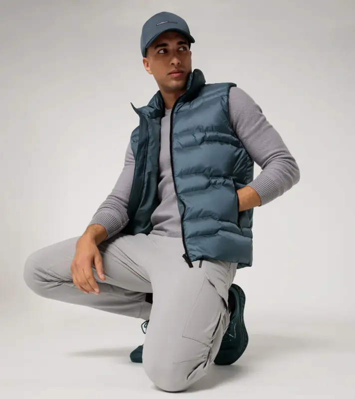 PORSCHE DESIGN Padded Vest Vesta odlehčená prošívaná modrošedá