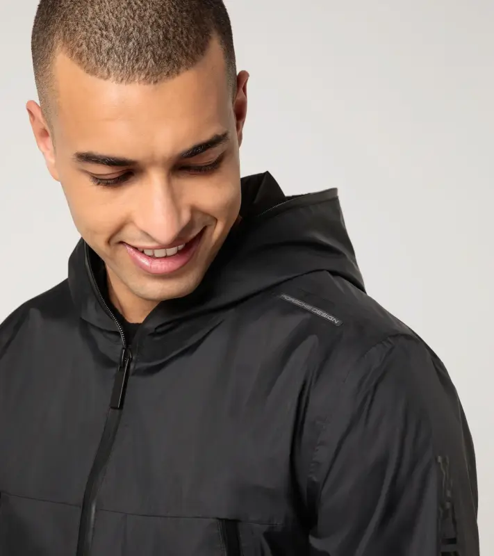 PORSCHE DESIGN Windbreaker Větrovka bunda s kapucí černá